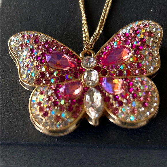 Dazzling Multicolor Butterfly Pendant Necklace - Picture 2 of 5